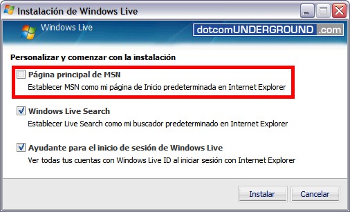 MSN as your Internet Explorer home page