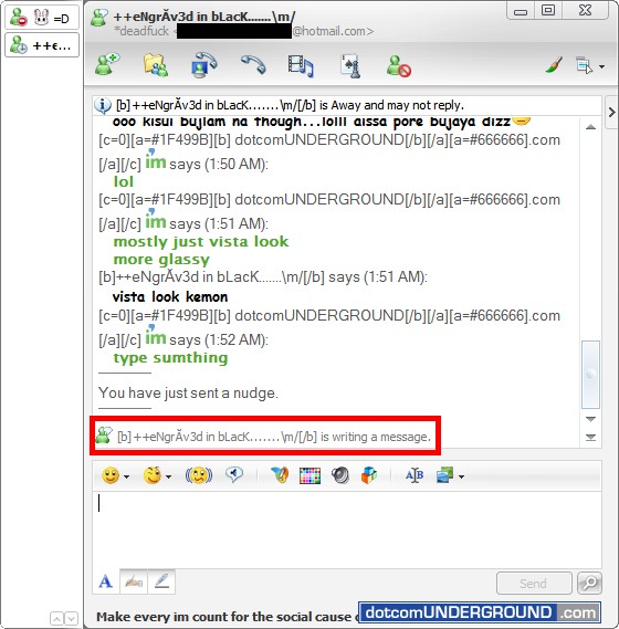 Windows Live Messenger 8.5 - Writing Message