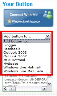 MSN Button Options