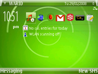 Windows Mobile 6 Theme for Symbian S60 - WM6 HTC Green Theme