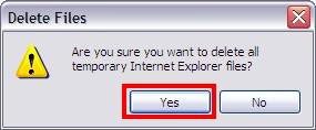 Internet Explorer 7 Delete Temporary Internet Explorer Files