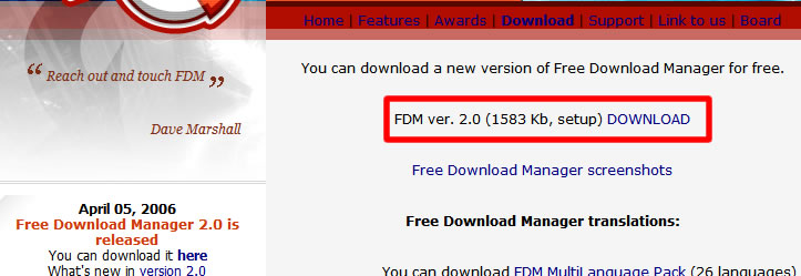 FDM Download Page