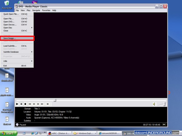 DVD Screen Capture - Save Image