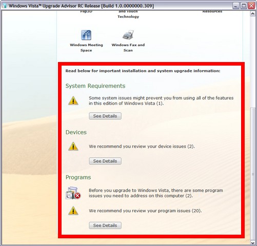 Windows Vista Advisor Important Installation And Update Notice
