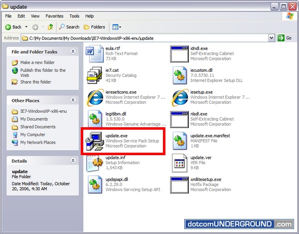 Internet Explorer 7 update.exe