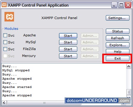 Web Server on USB Flash Exit