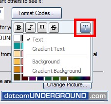 Windows Live Messenger - Text Color Mode