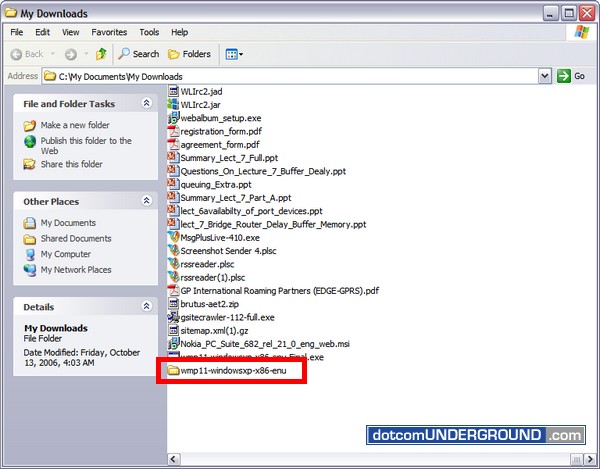 Windows Media Player 11 - WMP11 Folder