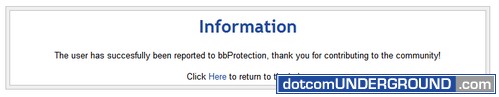 bbProtection - Spam Report