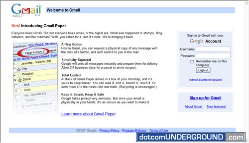 Gmail Paper