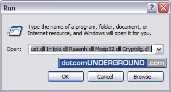 regsvr32 softpub.dll Wintrust.dll Initpki.dll Rsaenh.dll Mssip32.dll Cryptdlg.dll