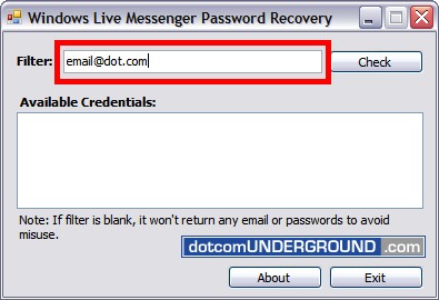 Hack Windows Live Messenger Password