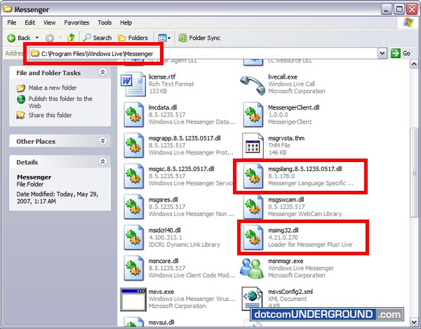 Windows Live Messenger 8.5 - Copy Files