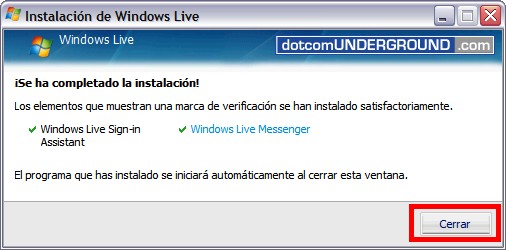 Windows Live Messenger 8.5 - Finish