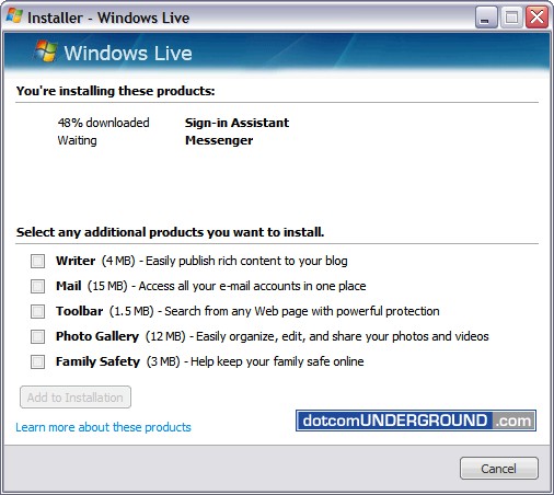 Windows Live Installer