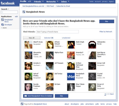 Bangladesh News Facebook App Invite