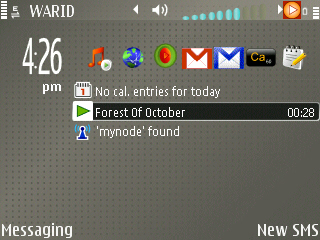 Nokia E61i - Music Player on Active Standby