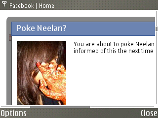 Nokia E61i - Web Browser - Facebook AJAX