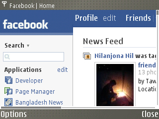 Nokia E61i - Facebook on Nokia Web Browser