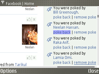 Nokia E61i - Web Browser - facebook Poke