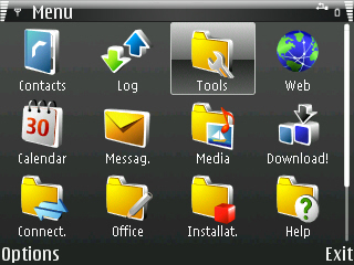 Windows Mobile 6 Theme for Symbian S60 - WM6 Black Theme