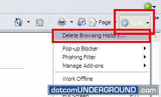 Internet Explorer 7 Tools Menu