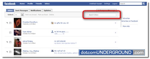 Facebook Inbox Search