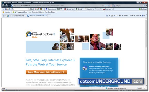 Internet Explorer 8 (IE8) Beta 2