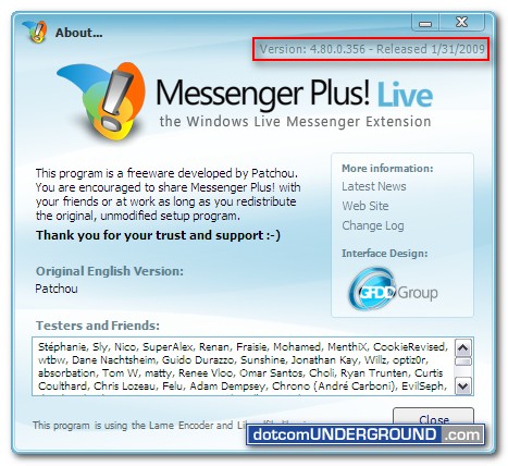 Messenger Plus! 2009 Final