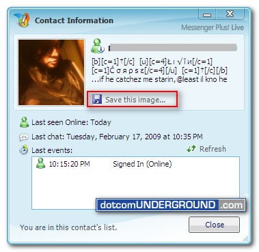 MSN Messenger - Save Image