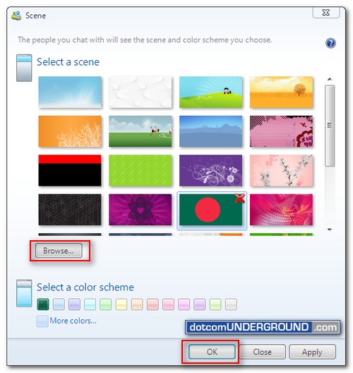 Choose MSN Messenger Scene