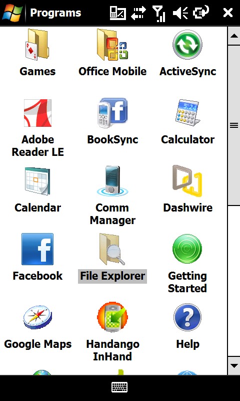 Windows Mobile File Explorer