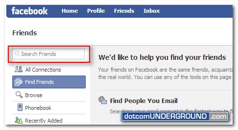 Facebook - Search Friends