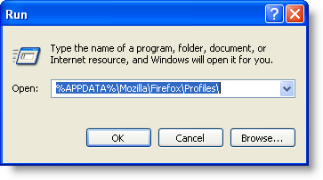 Firefox Profile Folder - Windows XP