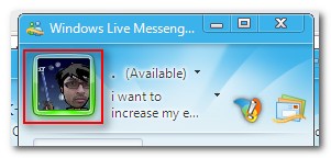 MSN Messenger Dynamic Display Picture with Own Face - Main Window