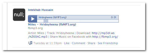 fbMP3.org - MP3 on Facebook Profile